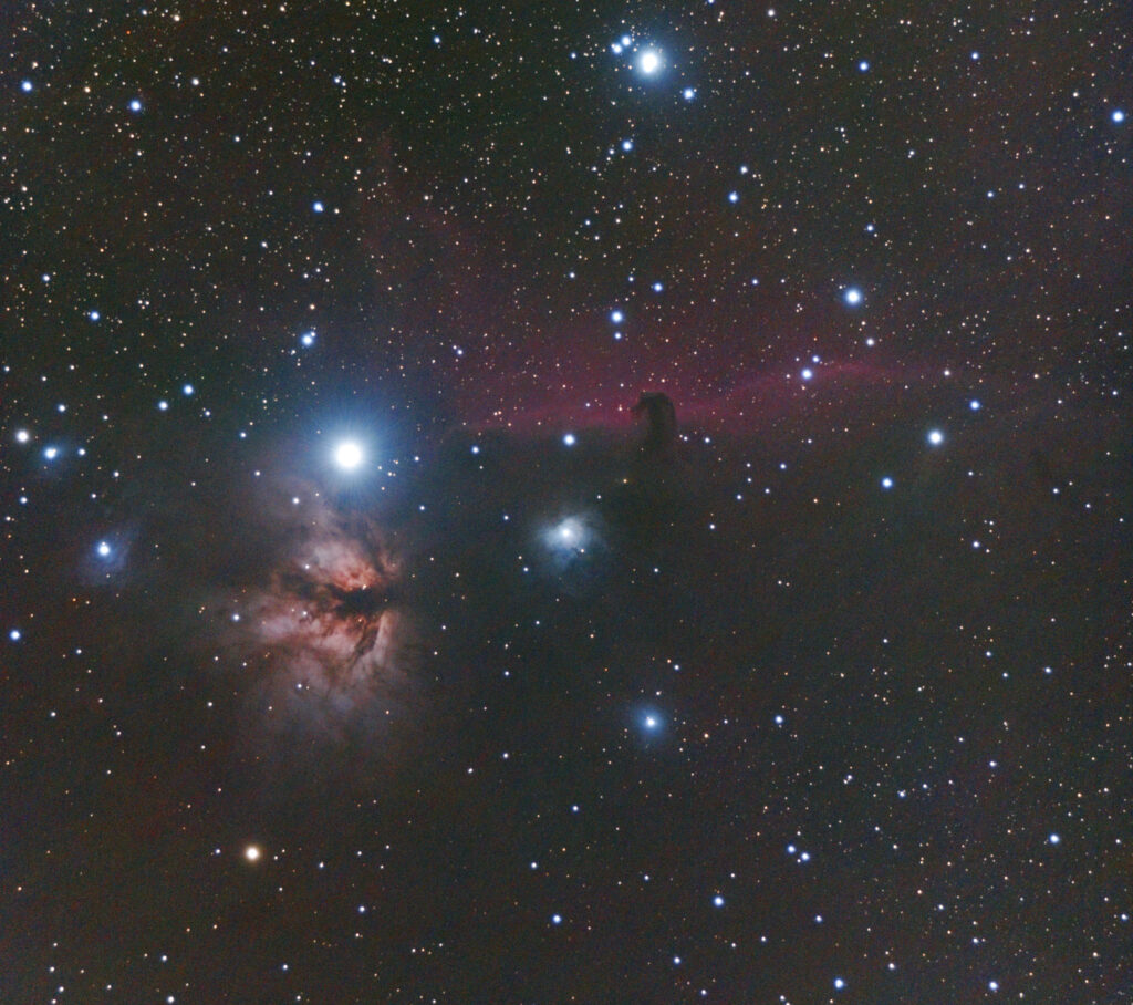 Nebulosa Fiamma(NGC 2024)+Nebulosa Testa di cavallo(IC 434) del 12 Novembre 2018