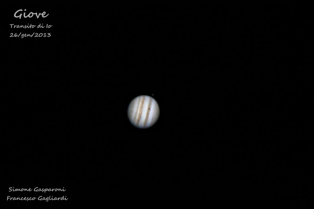 Transito di Io su Giove (26/gen/2013)