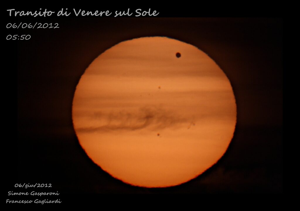 Venere in transito sul Sole