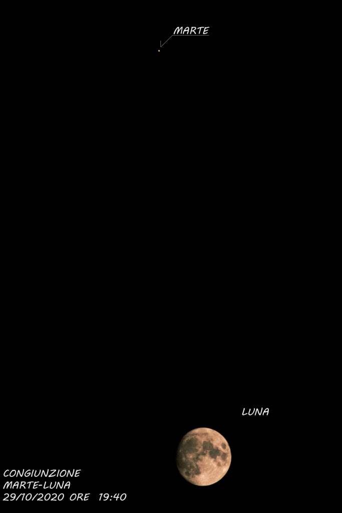 Congiunzione  Luna-Marte