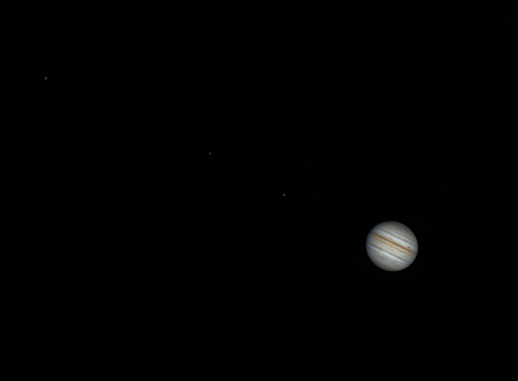 Giove e i satelliti Ganimede, Europa e Io