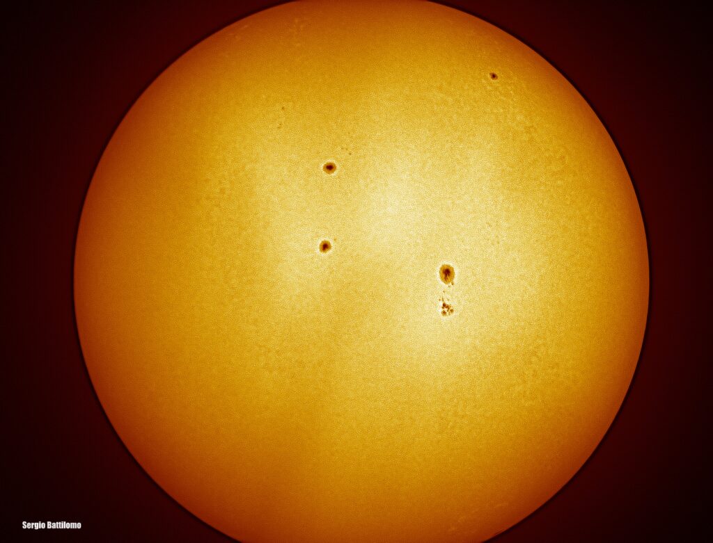 Disco solare con Prisma di Herschel