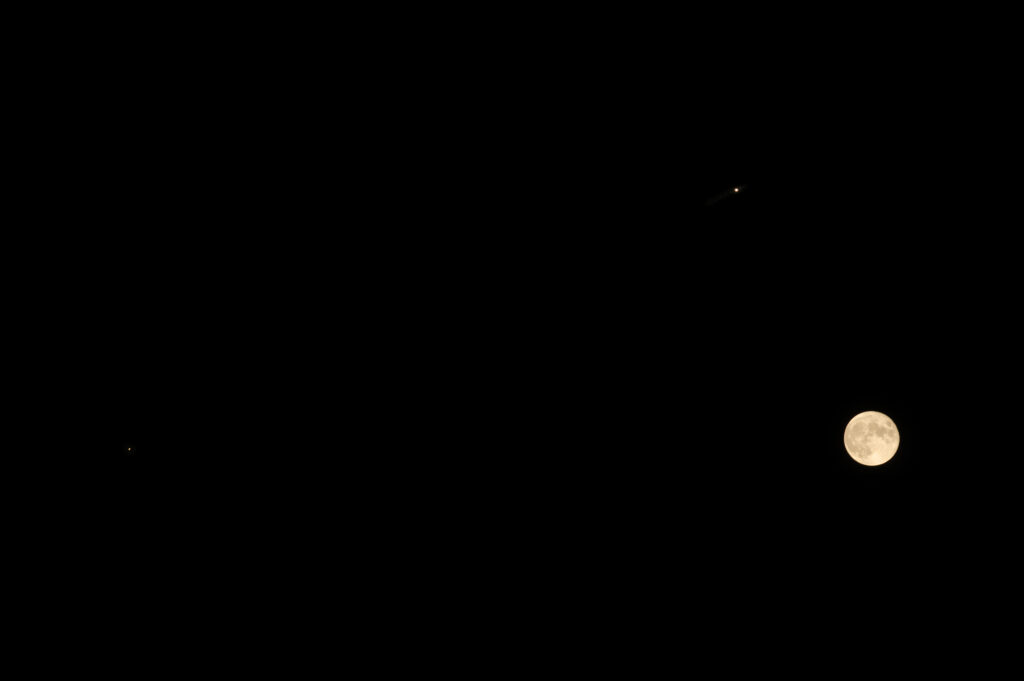 Congiunzione Luna – Giove – Saturno 20200705-06