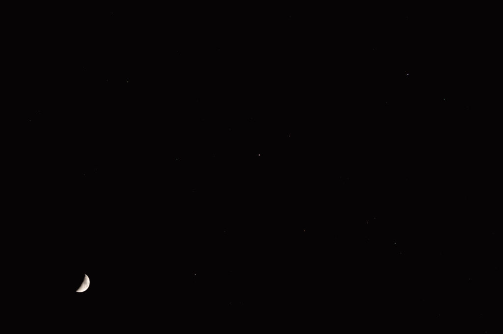 Congiunzione Luna – Polluce – Castore – Costellazione Gemelli